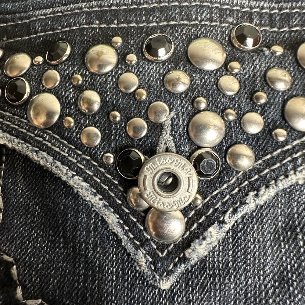 Miss Me studded Embellished low rise flare Jeans - Picture 10 of 12